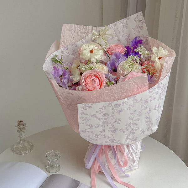 Light Floral Waterproof Wrapping Paper