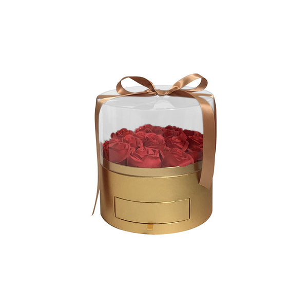 Acrylic Barrel Box with Drawer